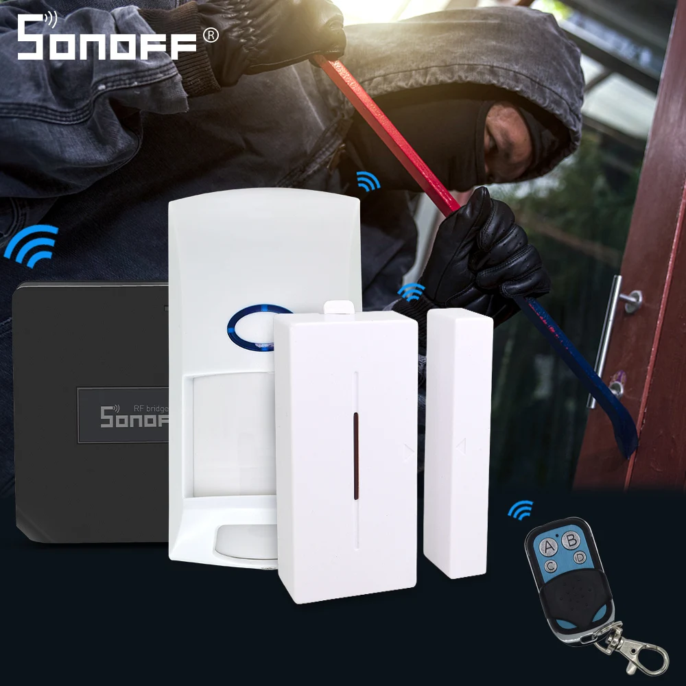 Интеллектуальный выключатель света SONOFF RF Bridge/PIR2/DW1 дверная и оконная