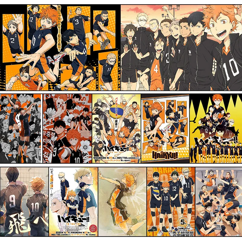 Аниме Haikyuu постер Декор настенный стикер аниме старшая школа волейбол младший