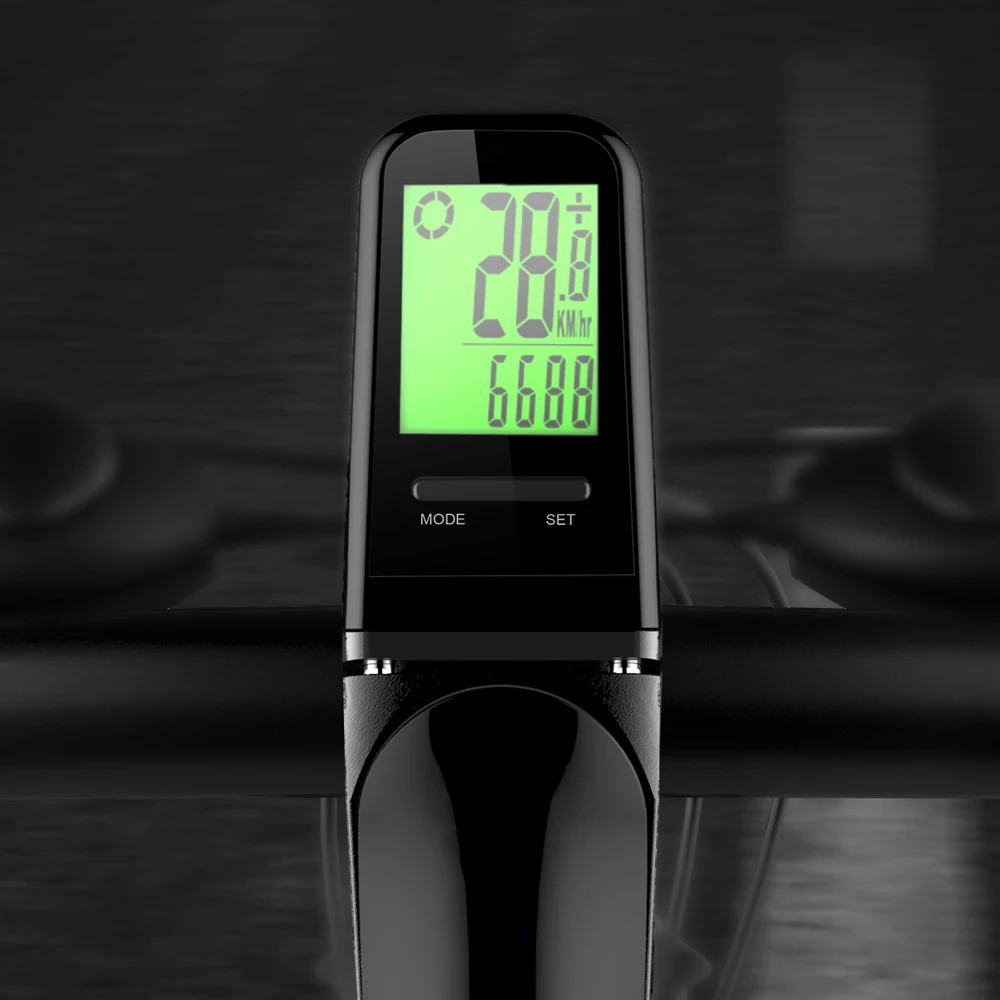 

IP65 Waterproof Wireless Bike Computer LCD Screen Cycling Handlebar Speedometer Odometer Measurable Temperature Stopwatch