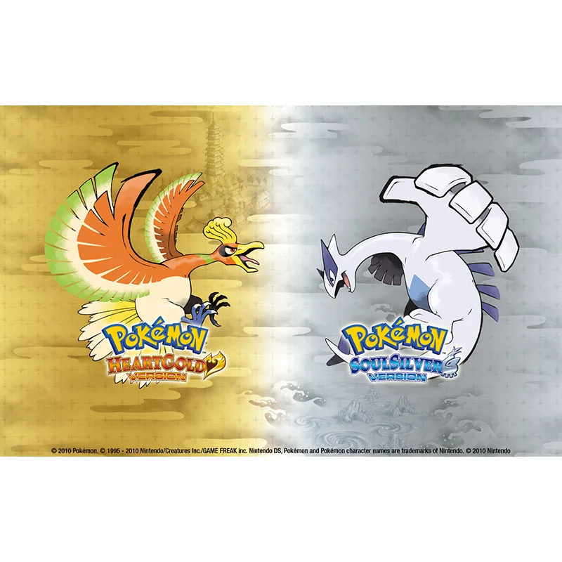 Игровой коврик Takara Tomy Pokemon с сердечком Golg Soul Silver Ho Oh Lugia Animal Bird игровой для карт