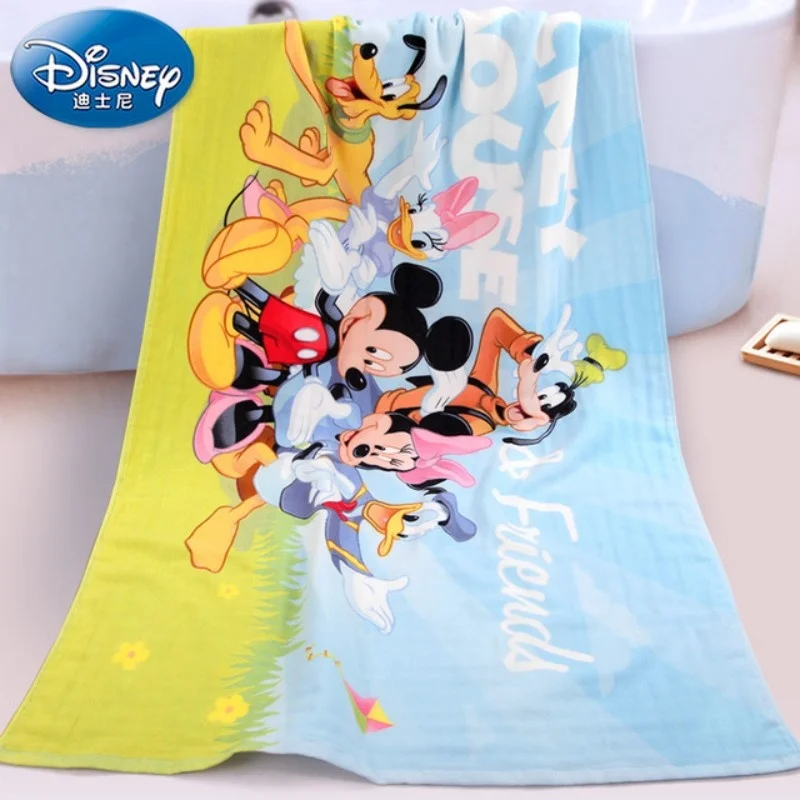 

Disney Mickey Minnie Mouse Winnie Baby Boys Girls Kids Bath/Beach Towel Cotton Gauze Children Swimming Towels 70x140cm