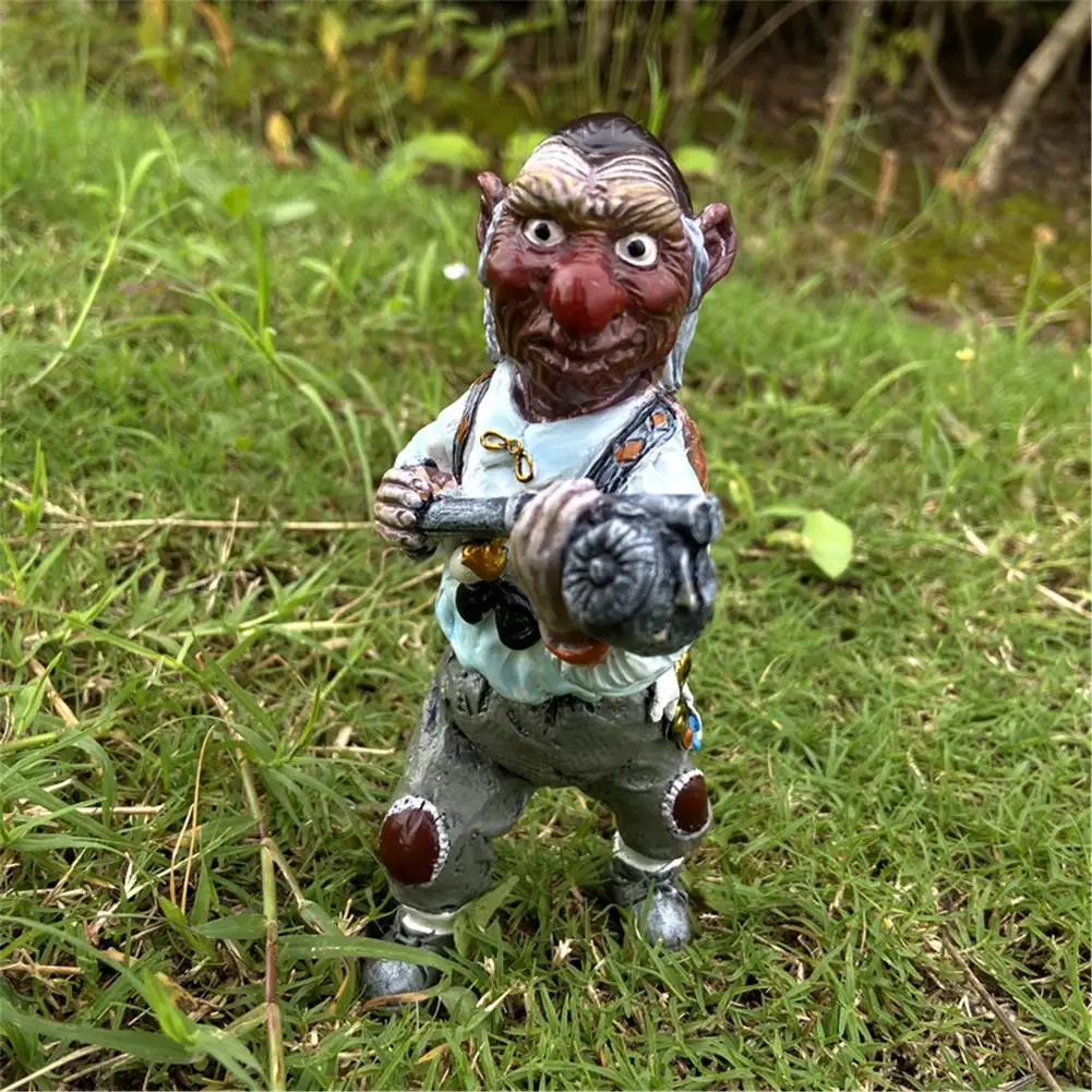 

Decoration Hoggle Garden Statue Yard Art Whimsical Dwarf Resin Sculpture Waterproof Mazes Of Hogg Figurine Garden Ornament