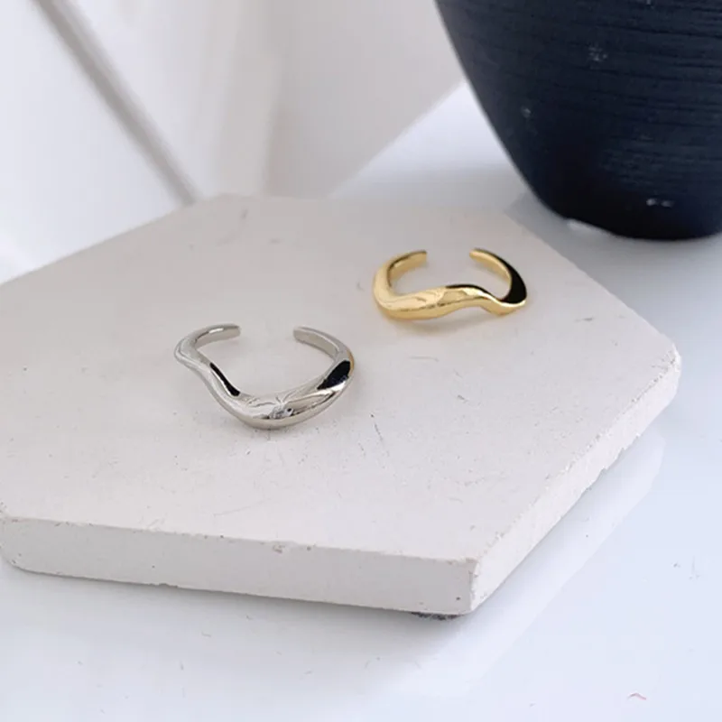 Новинка 2019 модное матовое гладкое глянцевое геометрическое кольцо для женщин и