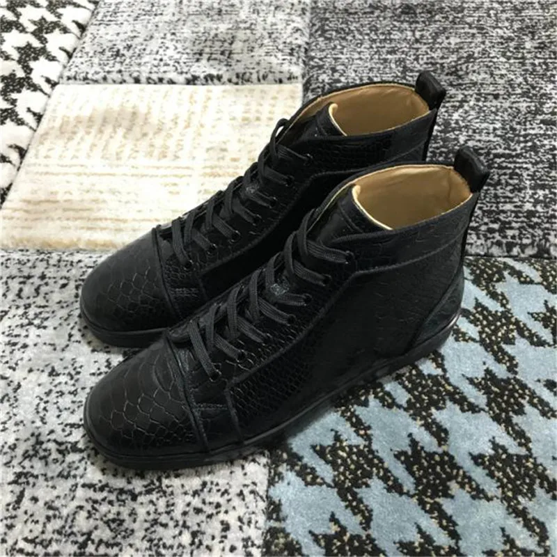 

Luxury Men's Genuine Leather Chunky Sneakers Lace Up Shoes Red Bottom Designers Leisure Tennis Fashion Casual Flat Skate Shoes