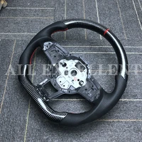 carbon fiber steering wheel perforated leather with for golf 7 gti mk7 steering wheel replacement red top