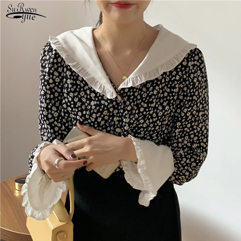 Романтический винтажный принт-цветочный принт новинка 2021 с оборками размера