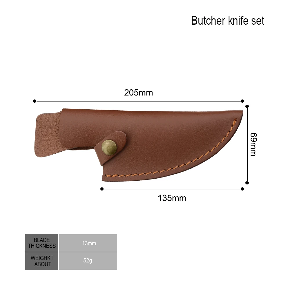 Damask Leather Sheath for 5.5 inch Boning Knife Serbian Chef Covers Easy to Carry Out Camping Case Cooking Tools | Дом и сад