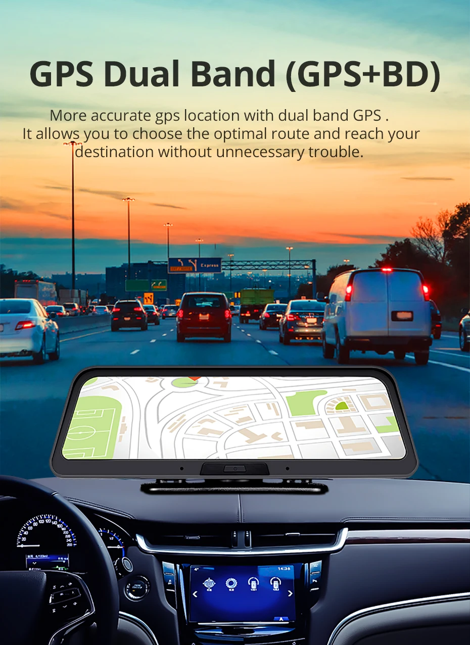 Bluavido 1" ips 4G Android умный Автомобильный видеорегистратор Камера gps навигация ADAS FHD 1080P Автомобильный видеорегистратор WiFi удаленный мониторинг