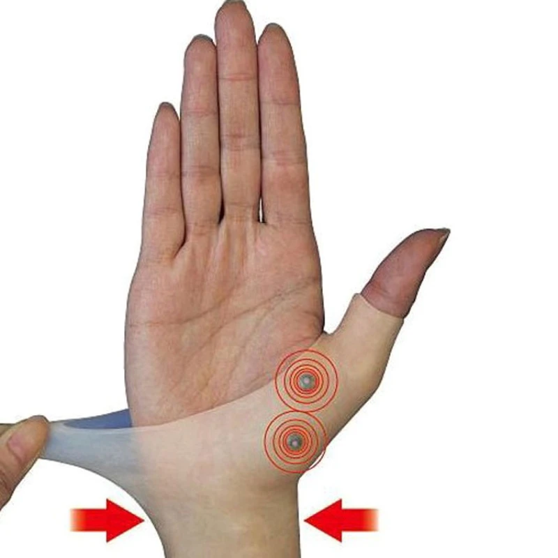 

Магнитная терапия для поддержки большого пальца рук, силиконовый гель, корректор давления при артрите, массажные перчатки для снятия боли, 1...