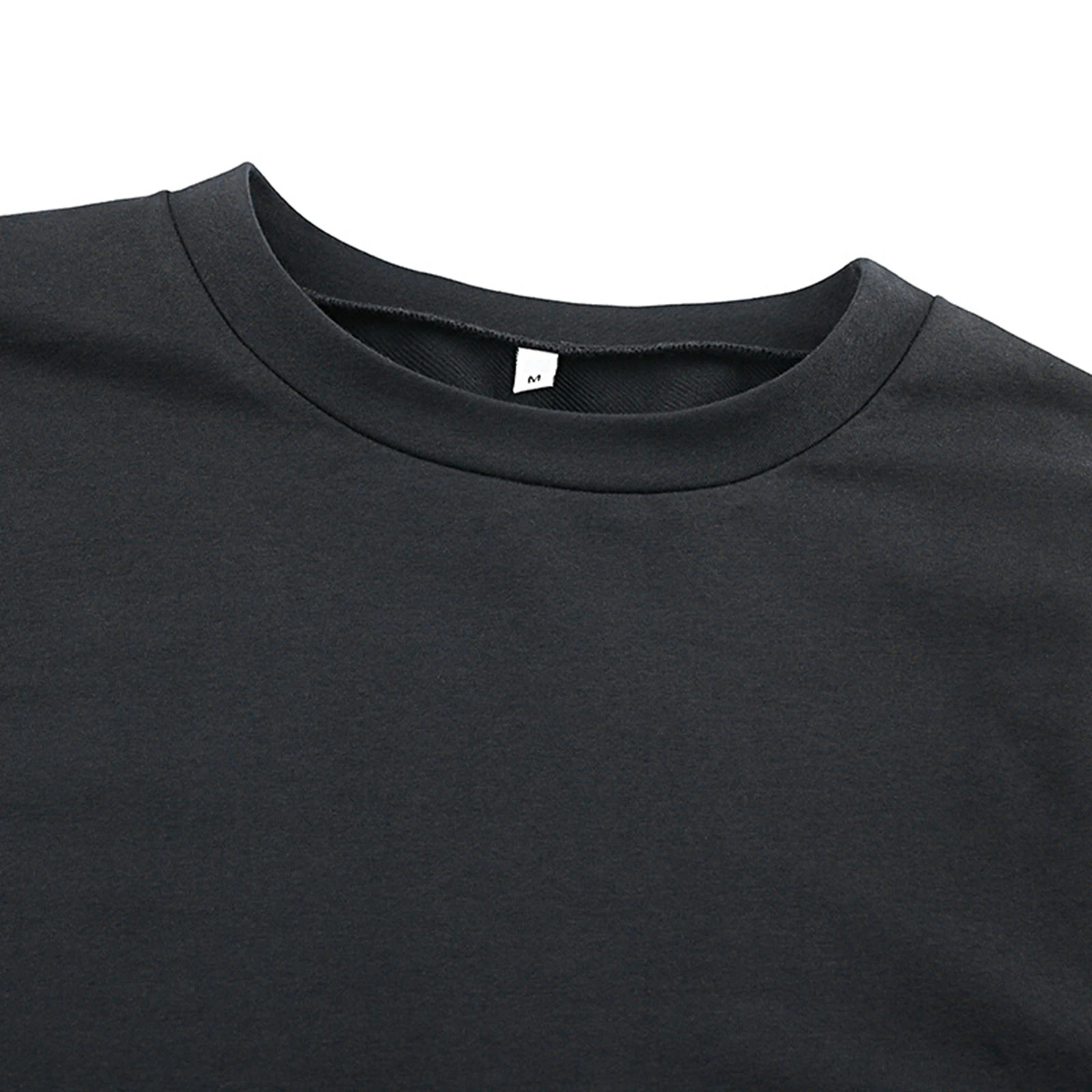 

Women Long Lantern Sleeve Loose Crop Top Casual Autumn Ladies Crew Neck Solid Pullover Sweatshirts