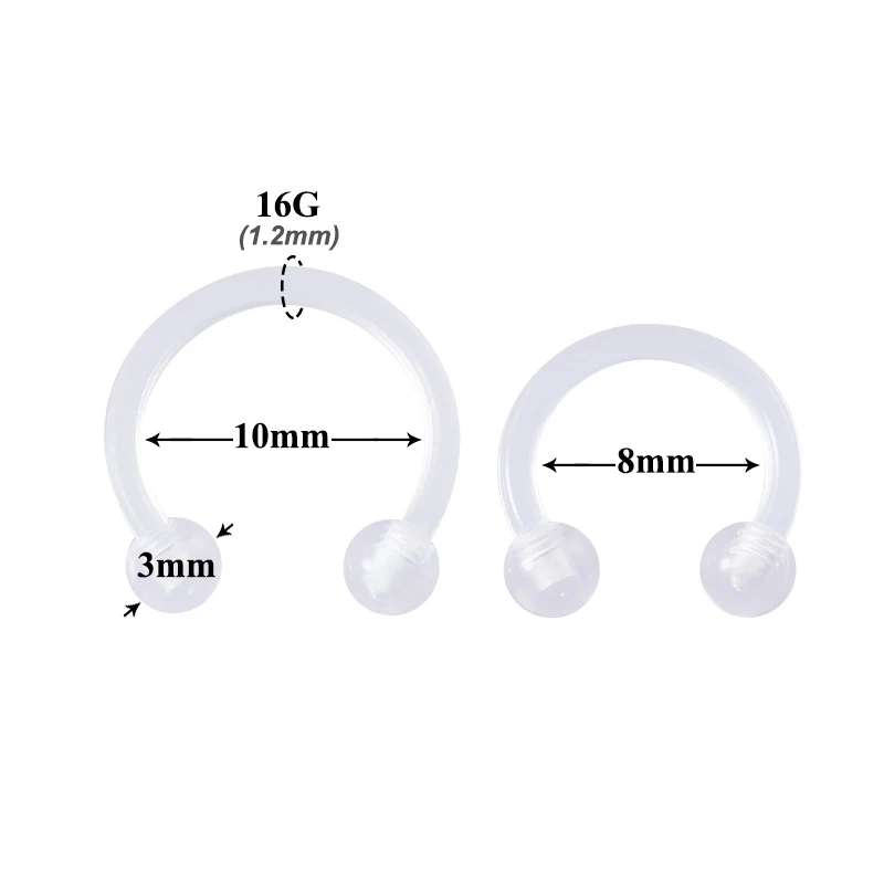 Кольцо для пирсинга носа 5 шт |
