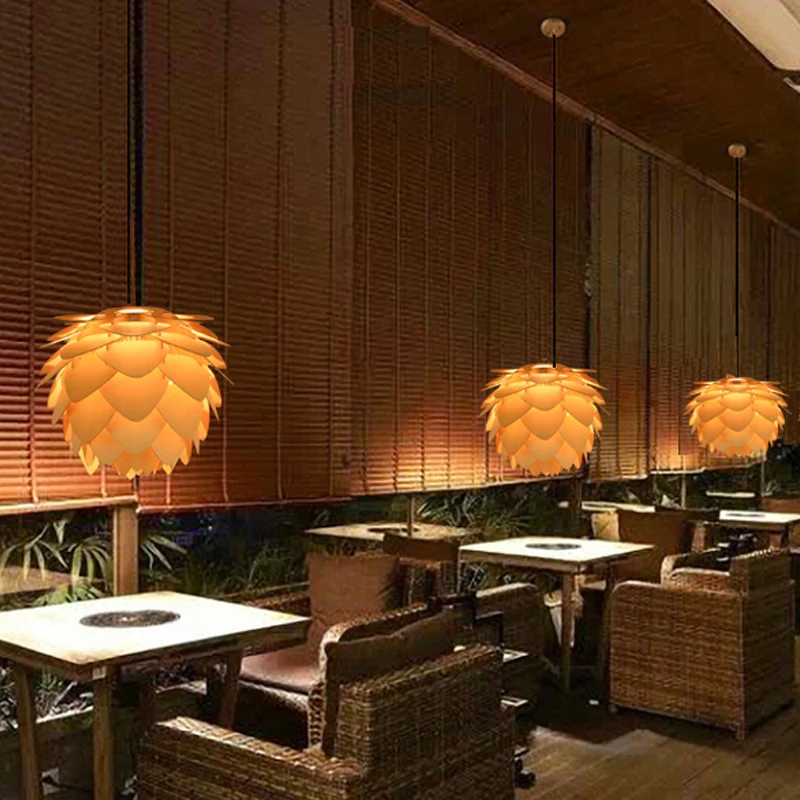 Подвесной светильник Pinecone для кухни столовой бара винтажный Деревянный