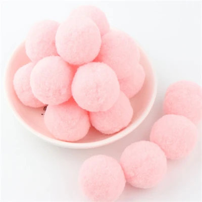 03 light pink Мягкие помпоны, пушистые Помпоны, плюшевые помпоны для рукоделия, помпон, мини Помпон 8 мм до 30 мм, рождественские украшения для детских игрушек, 2000 шт - Цвет: 03 light pink