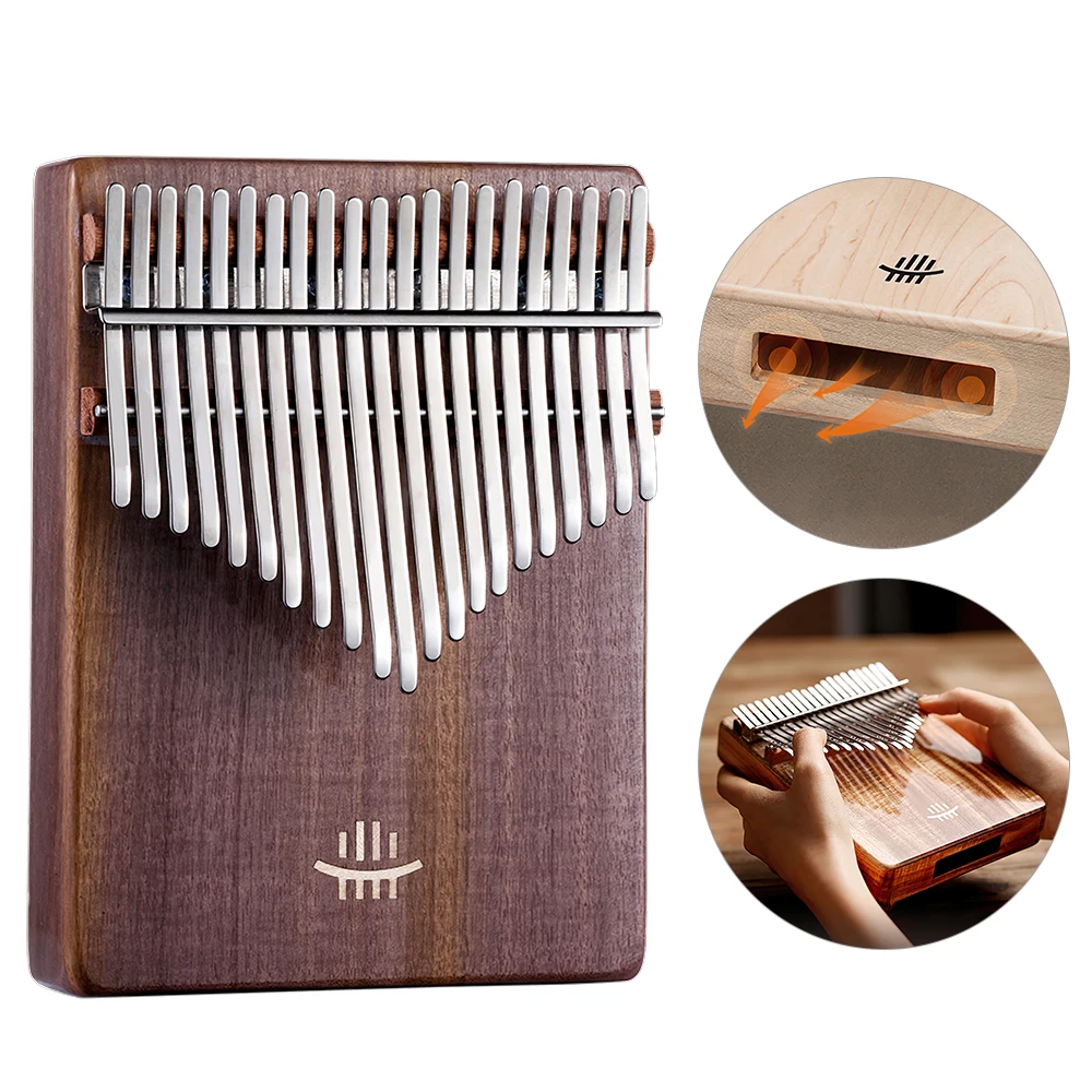 

17 дюймов, 21 клавиша, калимба, пианино для большого пальца, полностью из массива дерева, розовое дерево, акации, пианино для пальцев, открывающ...