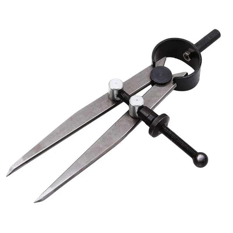 

Creative 1PC Carbon Steel Scriber Divider Wheel Compass Leather Stitch Hole Distance Measure Compass Leather Divider Tool