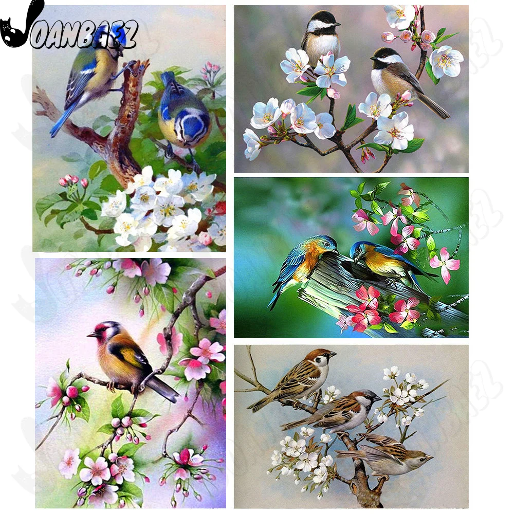 

Flower and Bird Diamond Painting 5D Diy Wall Art Chinese Style Animal Diamond Embroidery Inlaid Home Room Decoration Accessories