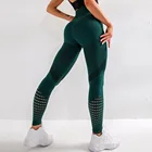 Леггинсы женские для фитнеса NORMOV, дышащие, бесшовные, с высокой талией, для занятий йогой, фитнесом, 2019