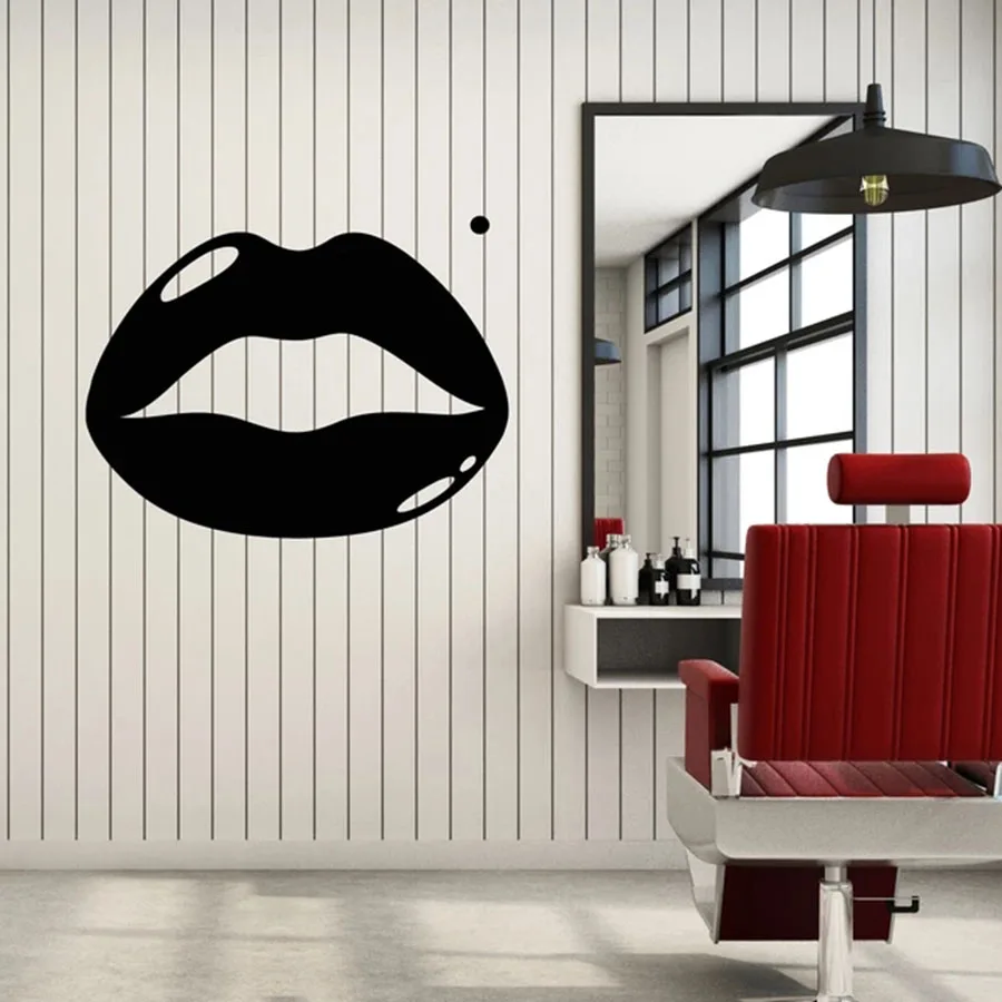 Wall Decal Full Sexy Lips Lady Bedroom Girl Fashion Mole Beauty Salon Makeup Room Interior Decor Vinyl Glass Sticker Mural C054 | Дом и сад