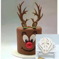 1pc elk antlers cake molds fondant molds cake decorating tools silicone mold diy kitchen baking tools ftm1913