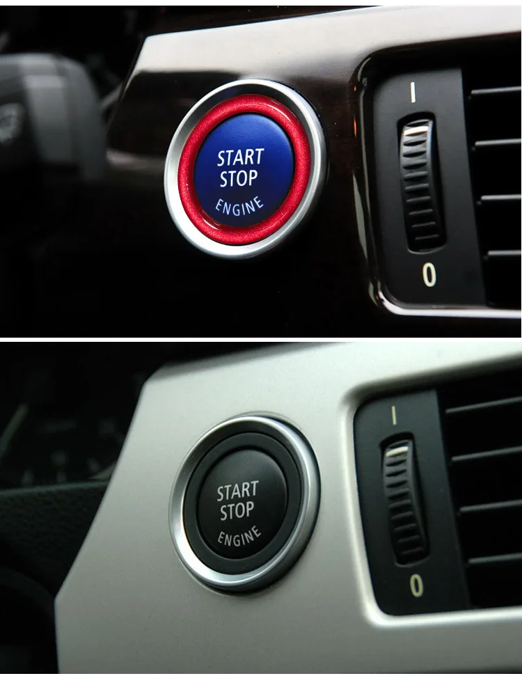 

Car Engine Start Stop Button Ring Trim For BMW 3 5 Series X5 X6 E90 E60 E70 Auto Accessories