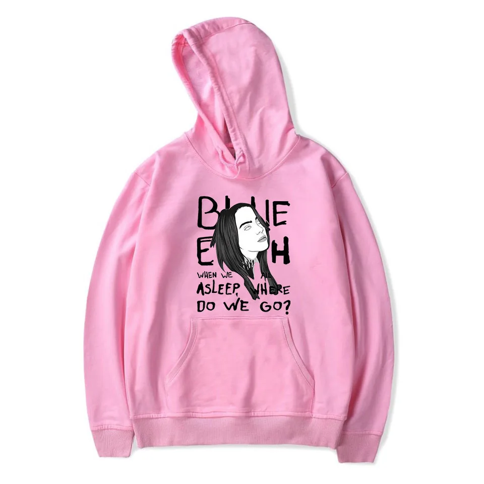 Приграничный европейский и американский стиль для Billie Eilish принт тренд для мужчин и женщин с Повседневная Толстовка с капюшоном