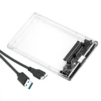 usb3 0 hdd enclosure 2 5 inch serial port sata ssd hard drive case support 6tb transparent mobile external hdd case