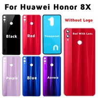 new for huawei honor 8x battery cover back glass panel rear housing door casecamera lens replace for honor 8x battery cover