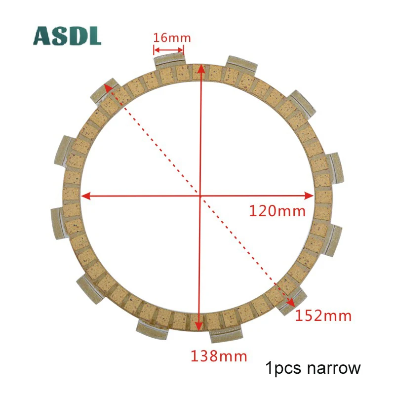 Комплект фрикционной муфты на бумажной основе для мотоцикла SUZUKI DR250 DR250S GN250 GN250E