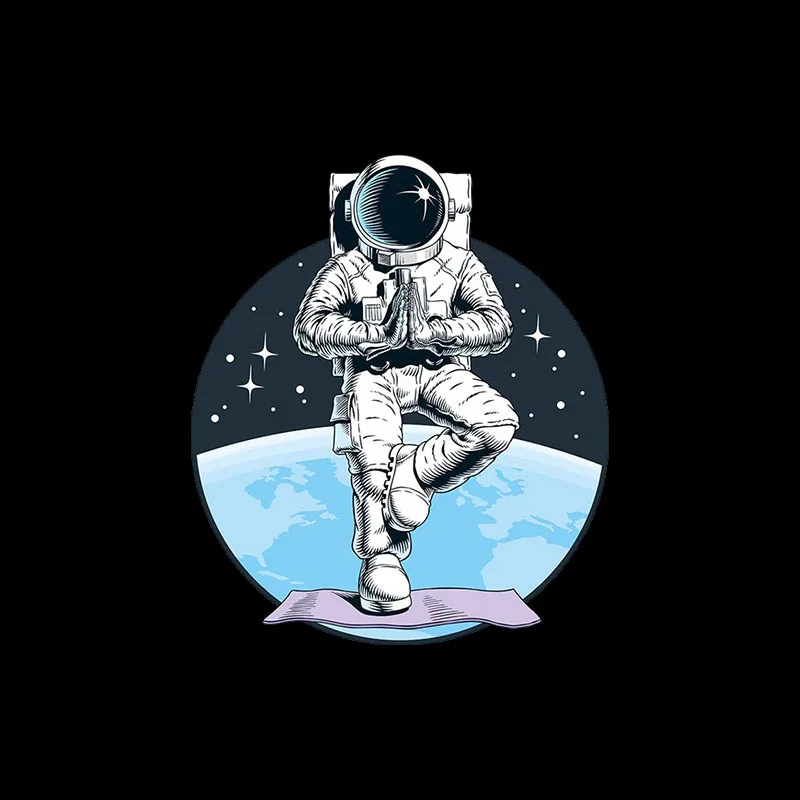 

Golden Rooster Independent Astronaut space iron on heat transfers for clothing vinyl patches stickers DIY T-shirts decorate