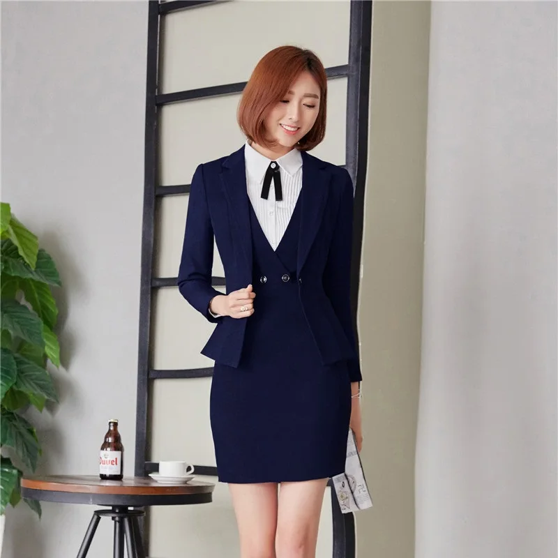 Осень-зима профессиональный бизнес детские костюмы с блейзерами женская