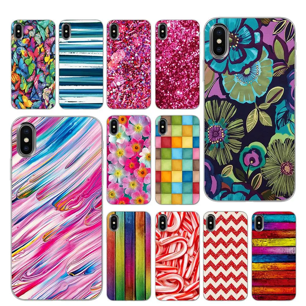 Красные синие полосы Специальные горячие продажи чехлы для iPhone 5 5S SE 6 6s 7 8 Plus X XS Max