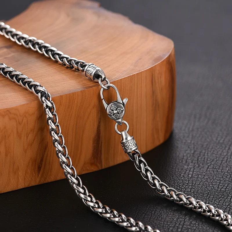 ZABRA Роскошные тяжелые цепи Сингапур реальные твердого 925 пробы серебра Таиланд