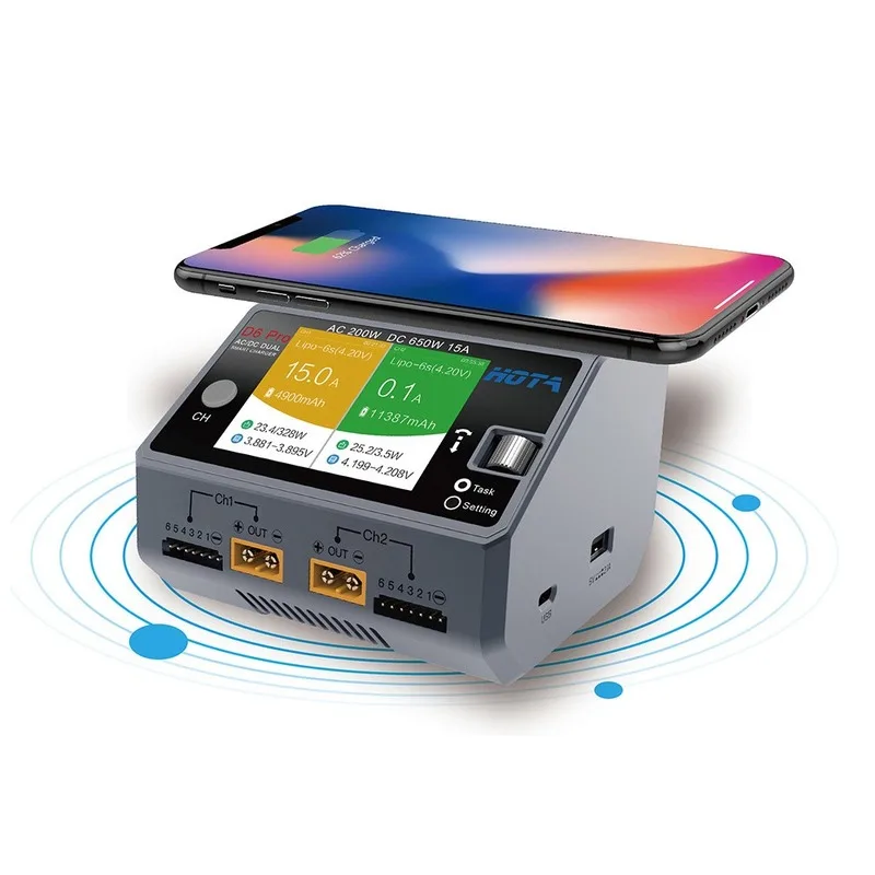 Умное зарядное устройство Hota D6 Dual/pro 200 Вт 650 15 А | Игрушки и хобби
