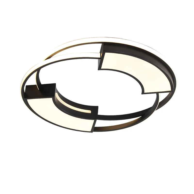 

VEIHAO Modern Led Ceiling Lights For Living Room bedroom Study Room round White/Black 110V 220V Home Deco Ceiling Lamp Fixtures