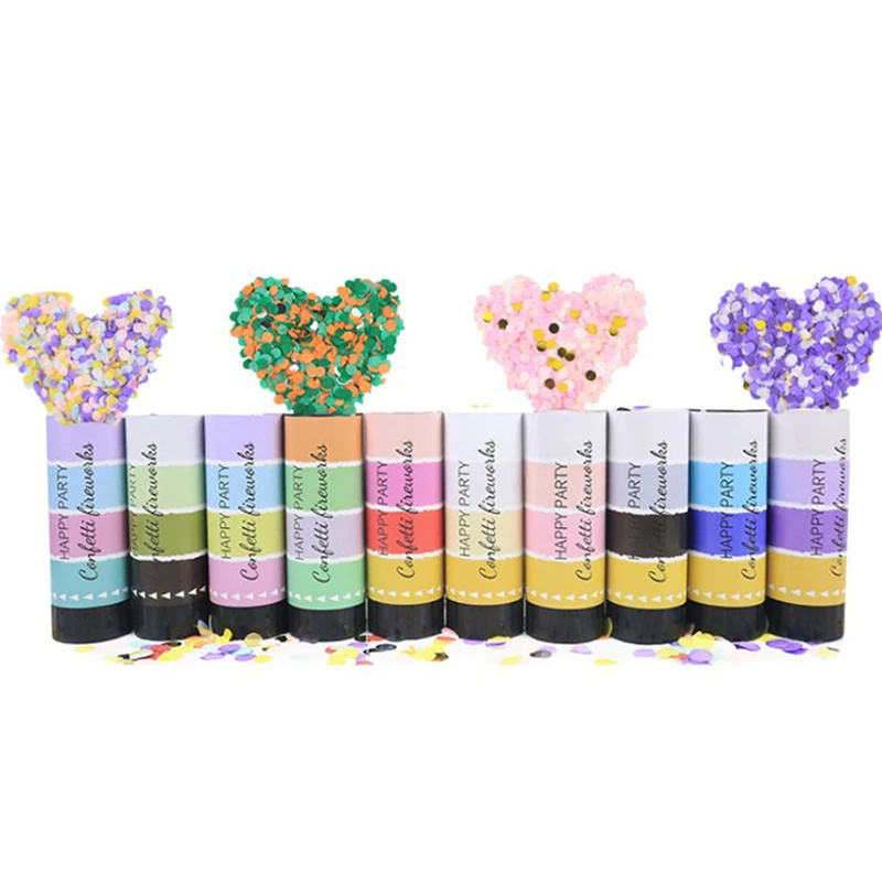 

1PCS Party Confetti Cannons Rich Colors Gender Reveal Confetti Poppers Cannons Wedding Birthday Party Decoration