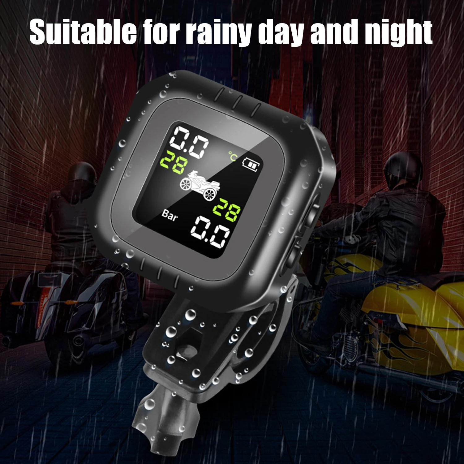 Водонепроницаемый беспроводной TPMS температура мотоцикла давление в шинах