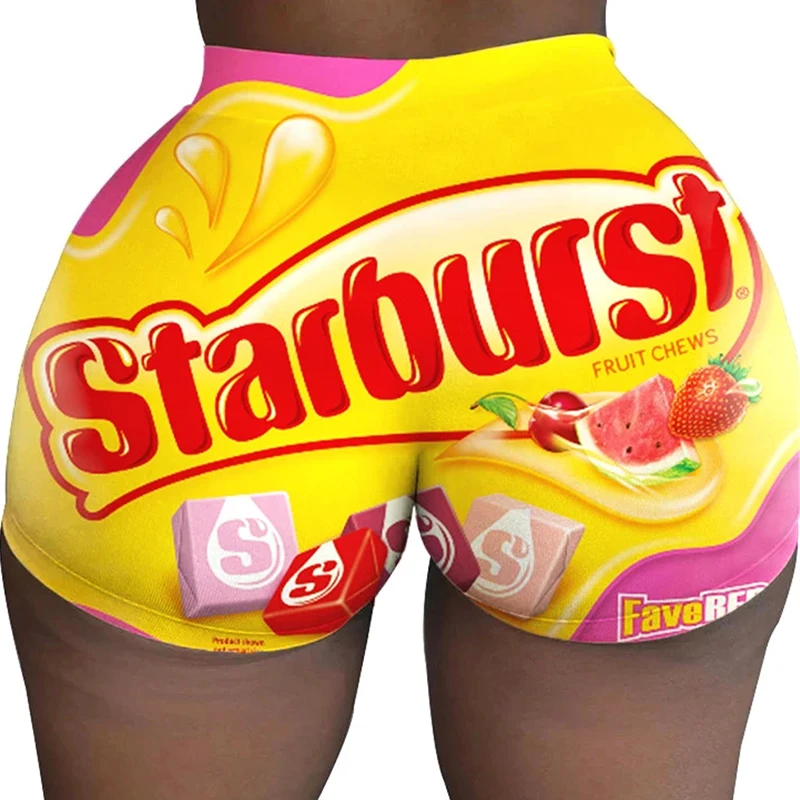Starburst/пляжная женская одежда Вечерние шорты ярких цветов для фитнеса с эффектом
