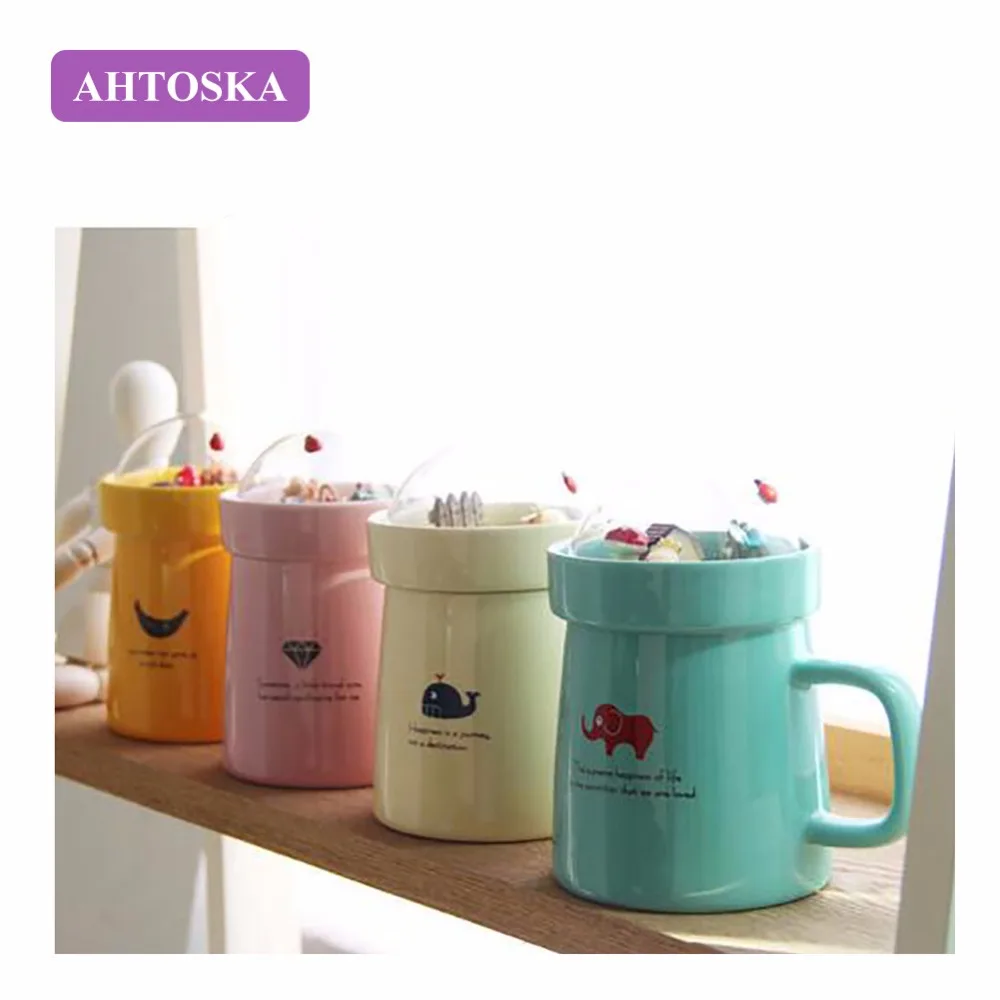 AHTOSKA 3D Кофе Кружка Микро Пейзаж Из Керамики Бутылка Для Воды С Крышкой И Ручкой