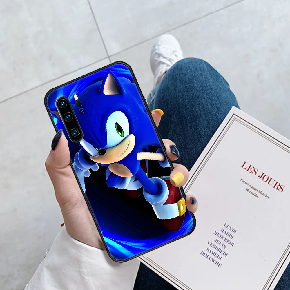 

Cartoon Blue Sonic Game Phone Case Cover For Samsung Galaxy A7 8 10 20 20e 21 30 30S 31 41 50 50S 51 70 71 91 black Coque Pretty