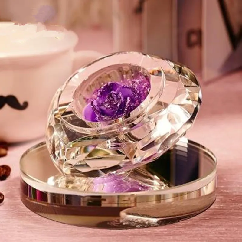 

2021 creative Nordic crystal rose crafts, home office desktop decorations, beautiful wedding gifts, love mascots