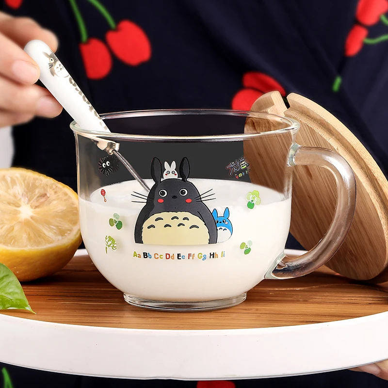 

Ready Player One Creative TOTORO CARTOON GLASS Mugs Cup Office Water / Milk / Coffee Cup