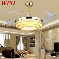 wpd new ceiling fan light lamp without blade remote control modern luxury led for home living room
