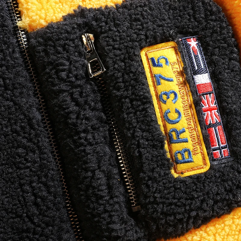 Bomber  Jacket Men Winter Thick Warm Fleece Teddy Coat for Mens SportWear Tracksuit Male Fluffy Fleece Hoodies Coat