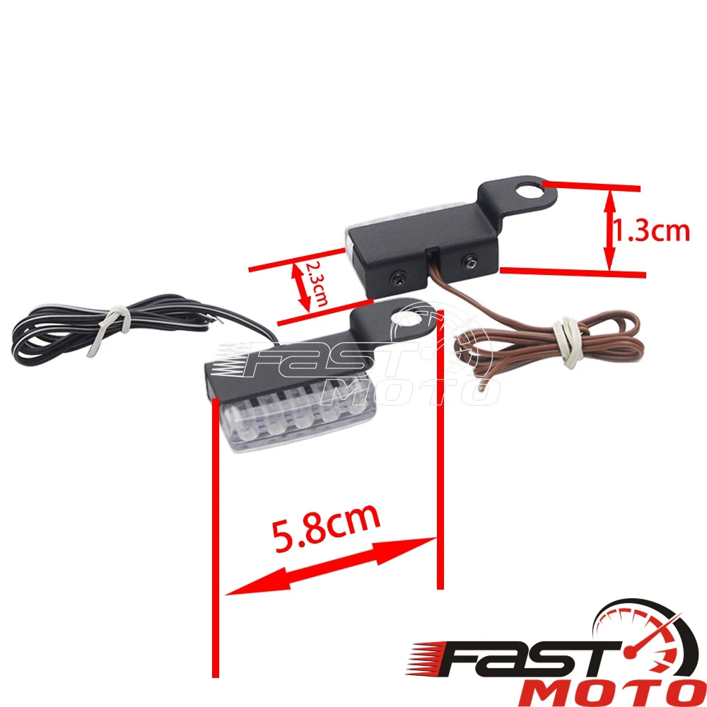 Small LED License Plate Lamp Flasher Front Rear Tail Turn Signal Light Universal Motorcycle Indicator For Harley Cafe Racer |