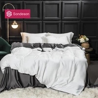 sondeson luxury 100 silk beauty healthy bedding set 25 momme silk duvet cover set soft flat sheet pillowcase for women men 4pcs