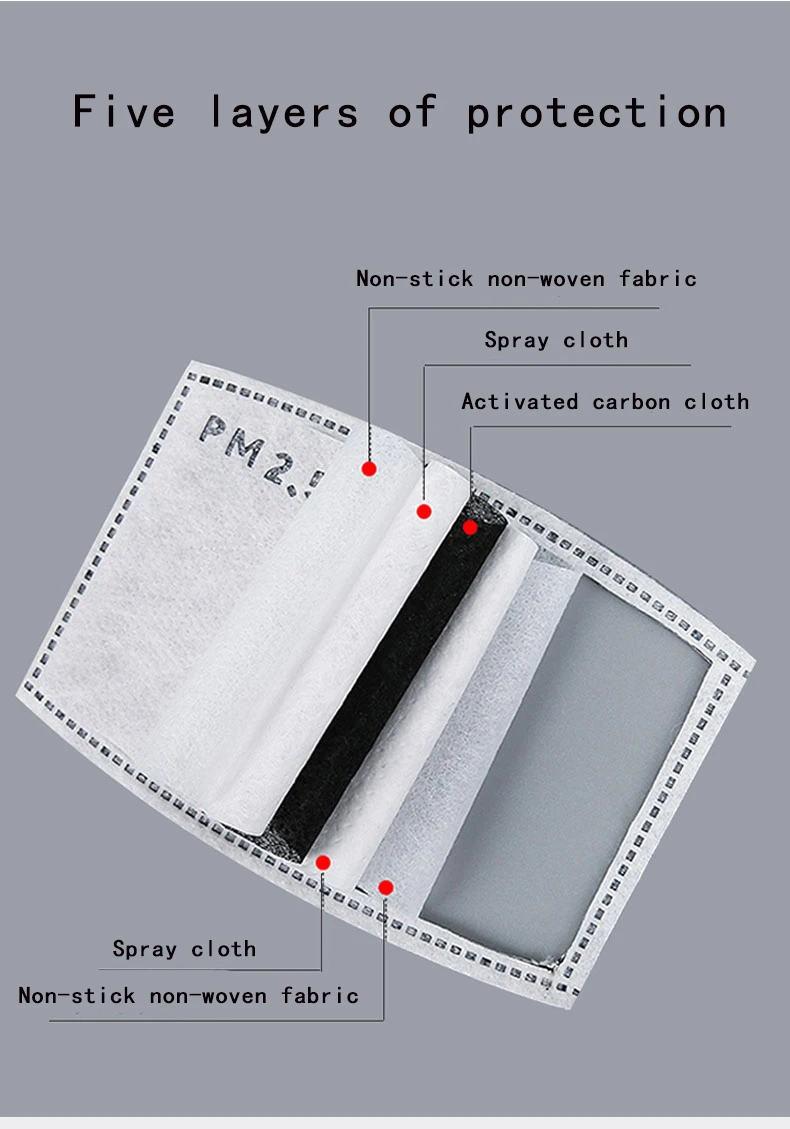 Детская Хлопковая маска Foux Pm2.5 с фильтром для рта сменная ветрозащитная