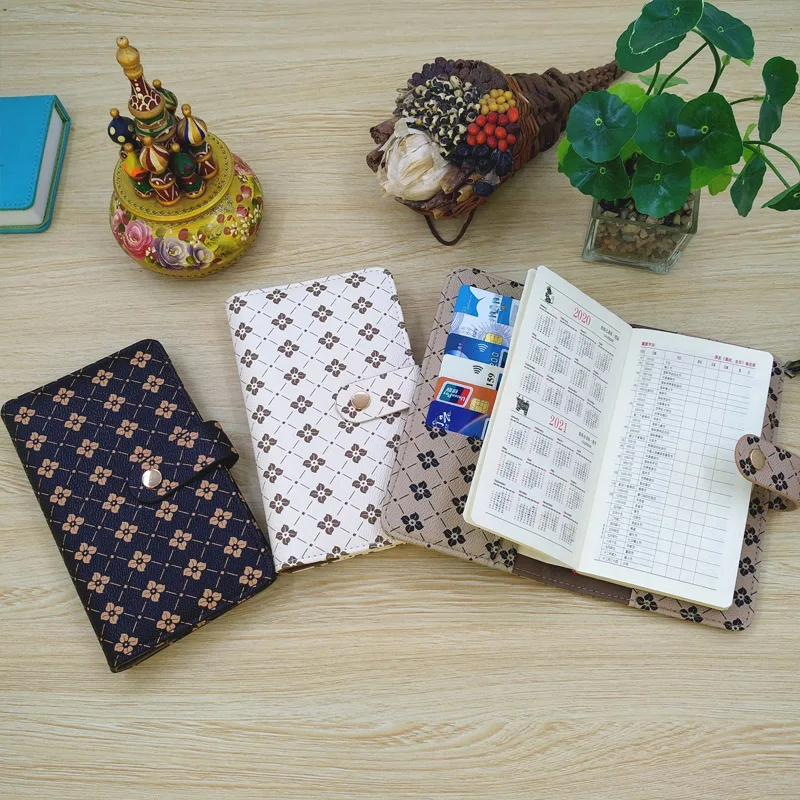 2022 Planner A6 Diary Agenda Leather Journal Notebook With Widely Usage Reuse Folder With Multi-organizer Pockets(1PC)