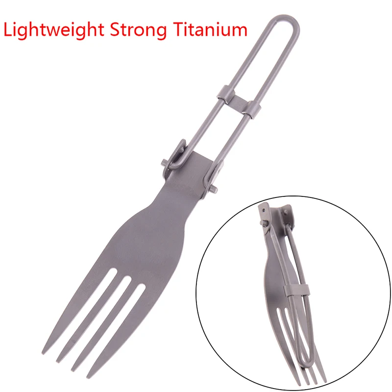 

New 1Pcs Outdoor EDC Portable Mini Folding Camping Titanium Soup Spoon Backpacking Utensil Useful