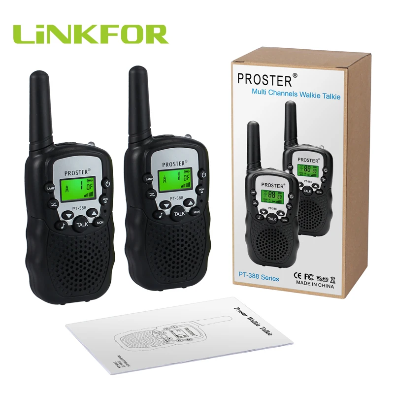 LiNKFOR 2 Way Walkie Talkie T 388 UHF 446 МГц Авто многоканальный Портативный Беспроводная рация