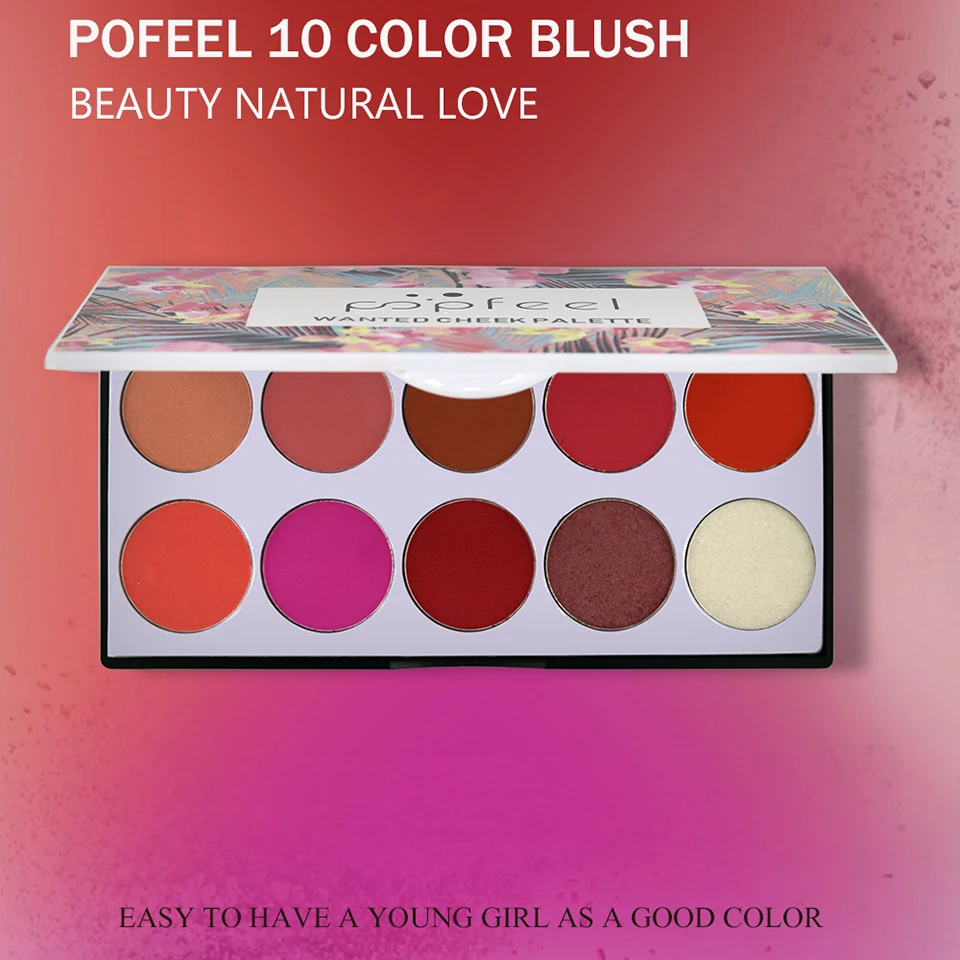 Румяна для макияжа гладкая палитра румян цвет держится длинное искусственное